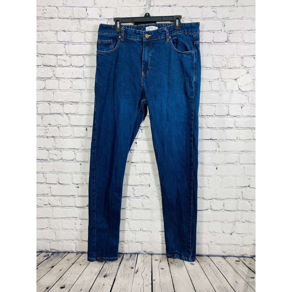 Mango Denim Jeans Womens Slim Straight Blue Size 2 Excellent Casual Classic